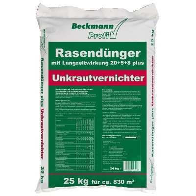 25 kg Rasendünger mit Unkrautvernichter (830m²) Langzeitwirkung